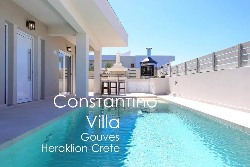 Villa Constantino With Heated Pool Kato Gouves Eksteriør billede